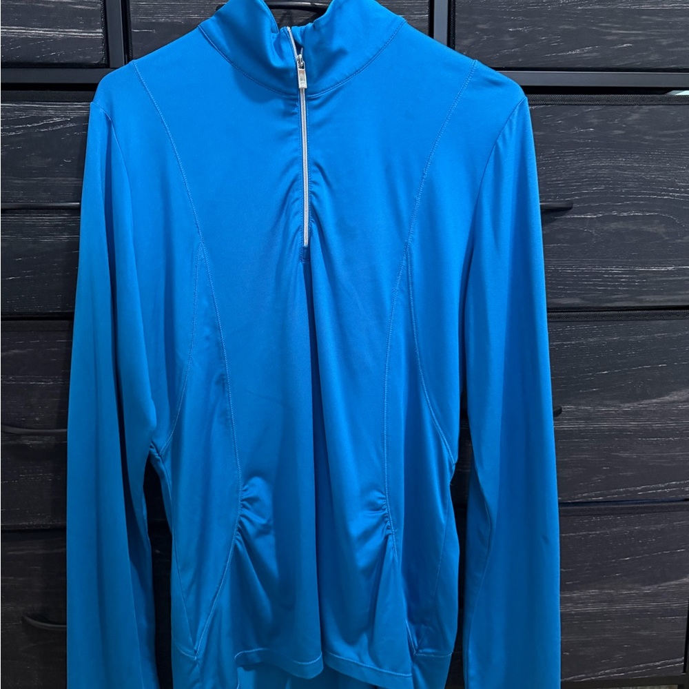 Blue Quarter-Zip Pullover